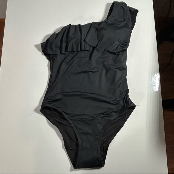 keautikink Other - Keautikini‎ NWT Black Ruffled One Shoulder Swimsuit Size Small